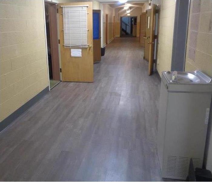 a hallways looking clean after water mitigation in Cleveland Ohio