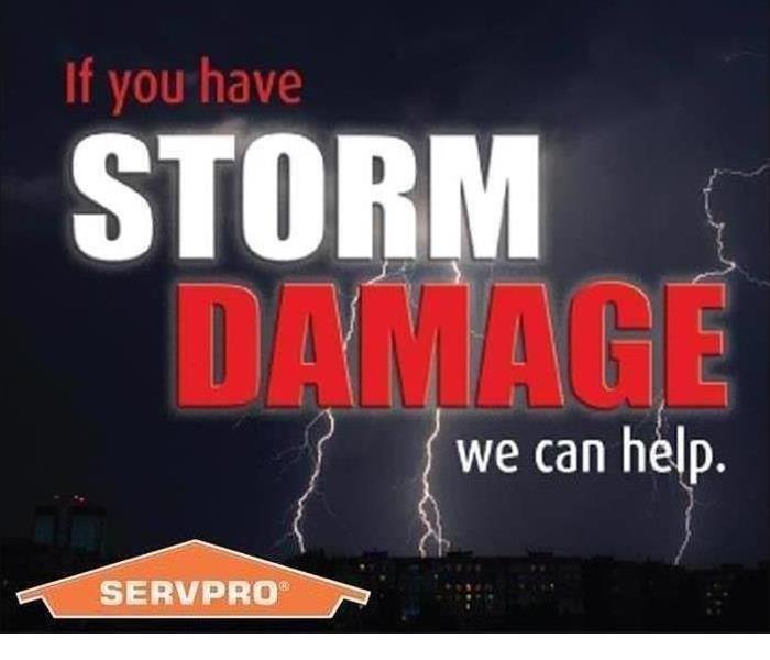 If You Have Storm Damage, We Can Help sign